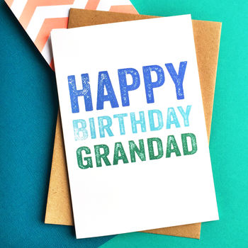 happy birthday grandad colourful greetings card by do you punctuate ...