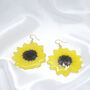 Real Sunflower Sterling Silver Or Gold Plated Earrings, thumbnail 8 of 12