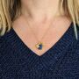 'The Trio' Lapis Lazuli Gold Plated Necklace, thumbnail 6 of 11