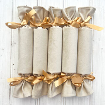 Personalised Reusable Velvet Fabric Crackers, 5 of 7