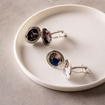 Personalised Locket Cufflinks For Father's Day, 3 of 4