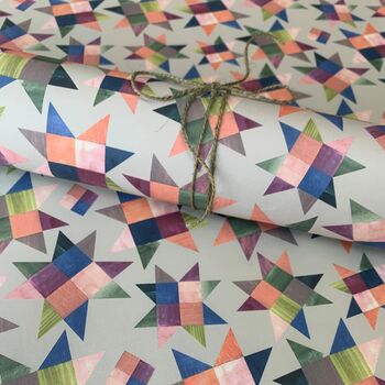 Patchwork Print Christmas Wrapping Paper, 3 of 3