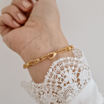 Textured Gold Plated Bracelet, 2 of 4