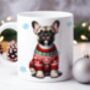 Personalised French Bulldog In Christmas Jumper Mug B, thumbnail 1 of 2