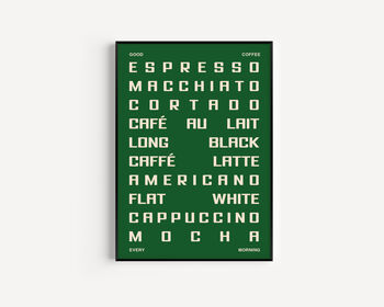Coffee Guide Kitchen Unframed Print, 2 of 7