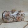 Grey Floral Oval Clutch Bag, thumbnail 11 of 12