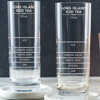 Long Island Iced Tea Highball Glass Cocktail Gift For Women, 3 of 4