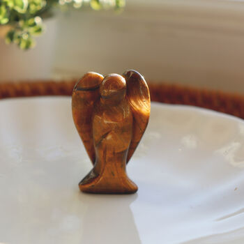 Tiger’s Eye Angel Crystal 4cm With Gift Bag, 3 of 5
