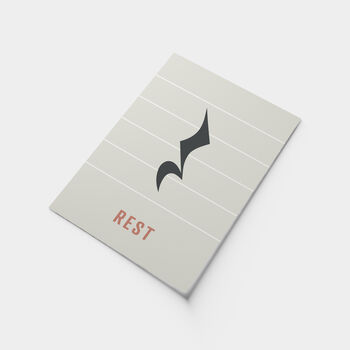 Crotchet Note Rest Print | Music Theory Poster, 3 of 10