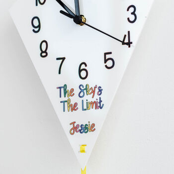Children's Personalised Rainbow Kite Clock, 3 of 6