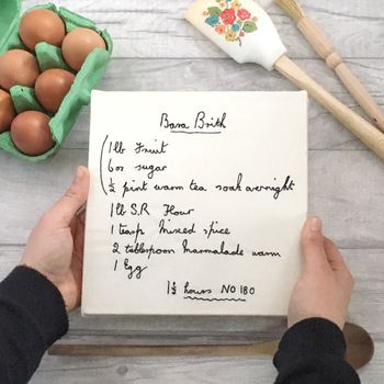 Personalised Embroidered Recipe Canvas Artwork, 3 of 8