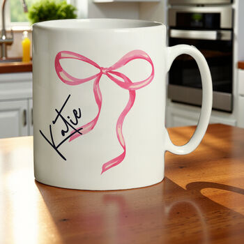 Personalised Bow Mug, 2 of 3