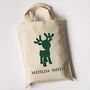Personalised Children's Tote Bag, Reindeer Design, thumbnail 1 of 2