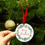 'Merry Christmas' Mistletoe Christmas Tree Decoration, thumbnail 3 of 5