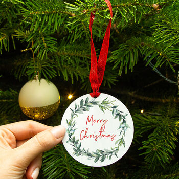 'Merry Christmas' Mistletoe Christmas Tree Decoration, 3 of 5