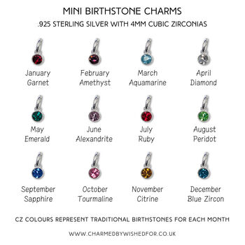Belle Birthstone And Initial Bracelet Sterling Silver, 6 of 8