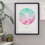 Ombre Personalised Map Print, thumbnail 2 of 8