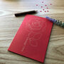 Personalised Red Rose Gold Foil Birthday Card, thumbnail 4 of 8