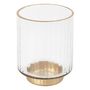 Glass Votive Candle Holder With Gold Rim 10cm, thumbnail 3 of 3