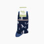Cricket Players Bamboo Socks In Navy Blue, thumbnail 3 of 4