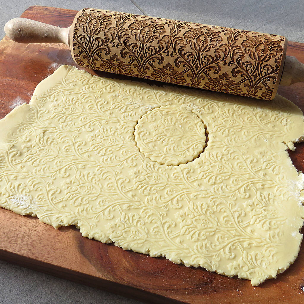 art deco one embossing rolling pin by boon homeware ...