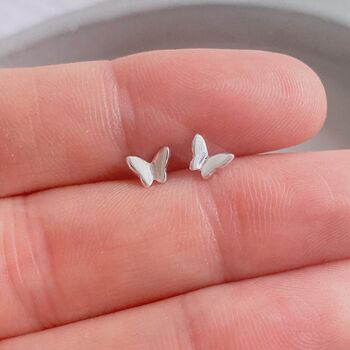Sterling Silver Earrings 'Butterflies Are The Heaven Sent Kisses..', 4 of 6