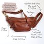 Leather Brown Crossbody Bum Bag With Pocket, thumbnail 5 of 5