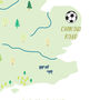Personalised Football Map Print: Add Favourite Team, thumbnail 6 of 6