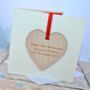 Personalised Anniversary Wooden Decoration Card, thumbnail 2 of 2