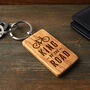 Dapper Chap 'King Of The Road' Rectangular Oak Keyring, thumbnail 1 of 4