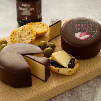 Waxed Cheese Truckle, Chutney And Biscuits Hamper, 9 of 12