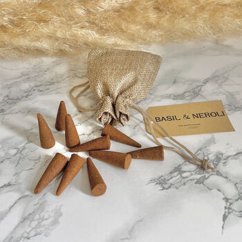 Basil And Neroli Scent Incense Cones, 5 of 5