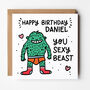Sexy Beast Personalised Birthday Card For Him, thumbnail 1 of 4