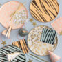 Animal Print And Gold Foil Party Plates, thumbnail 1 of 3