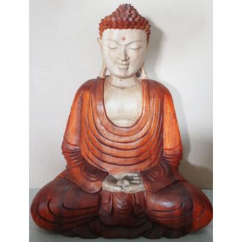 Hand Carved Buddha Statue 40cm Hand Down, 2 of 6