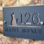 Personalised Cat Silhouette Design House Number Sign Acrylic, thumbnail 4 of 10