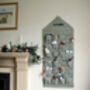 Personalised Green Gingham Advent Calendar Embroidered, thumbnail 8 of 12