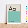 Personalised Name Art Print Minimal Colour Swatch, thumbnail 1 of 10