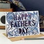 Happy Father's Day Paisley Floral Paper Cut Card, thumbnail 1 of 4