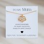 To My Mum Necklace, Infinity Heart Pendant, Sterling Silver Personalised Gift, thumbnail 1 of 10