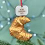 Personalised Croissant Shaped Bauble, thumbnail 1 of 3
