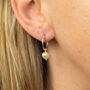 Sterling Silver Round Pearl Sleeper Hoop Earrings, thumbnail 1 of 7