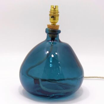Recycled Blown Glass Lamp | 29cm | Ten Colours, 9 of 12