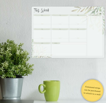 Metal Personalised Dry Wipe Weekly Organiser Whiteboard, 8 of 9