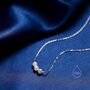 Genuine Pearl Trio Choker Necklace In Sterling Silver, thumbnail 6 of 9