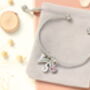 Personalised Heart Initial Silver Bracelet Friendship Knot, thumbnail 4 of 11