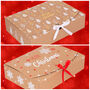 Kraft Christmas Snowflake Gift Boxes Two Pack, thumbnail 1 of 8