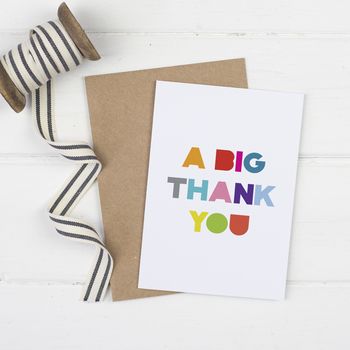 A Big Thank You Card Pack By Russet And Gray | notonthehighstreet.com