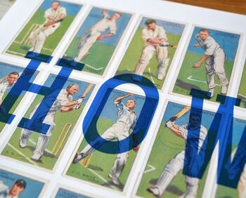 Cricketers Vintage Cards Print, 5 of 5