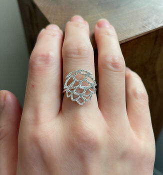 Sterling Silver Pine Cone Ring, 5 of 9